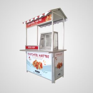 [B27] Booth Portable / Gerobak Lipat + Atap Rumah + Meja Depan + Etalase