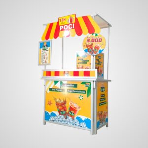 [B29] Booth Portable / Gerobak Lipat Es Teh Full Variasi