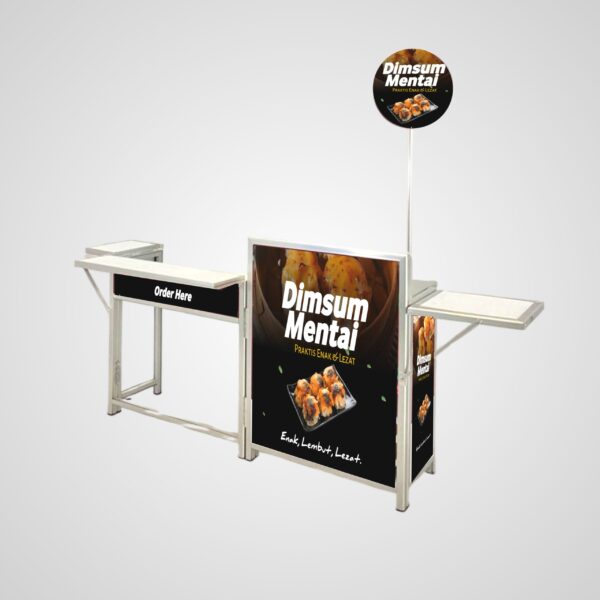 [B17] Booth Portable / Gerobak Lipat + Meja Samping + Meja Kompor