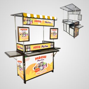 [B20] Booth Portable ( Tulang Hitam ) Meja Tingkat Kompor